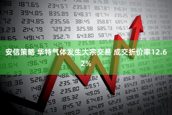 安信策略 华特气体发生大宗交易 成交折价率12.62%